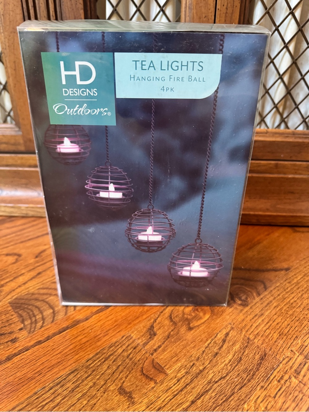 Hanging Fire Ball Tea Lights - Brown (4 Pack)